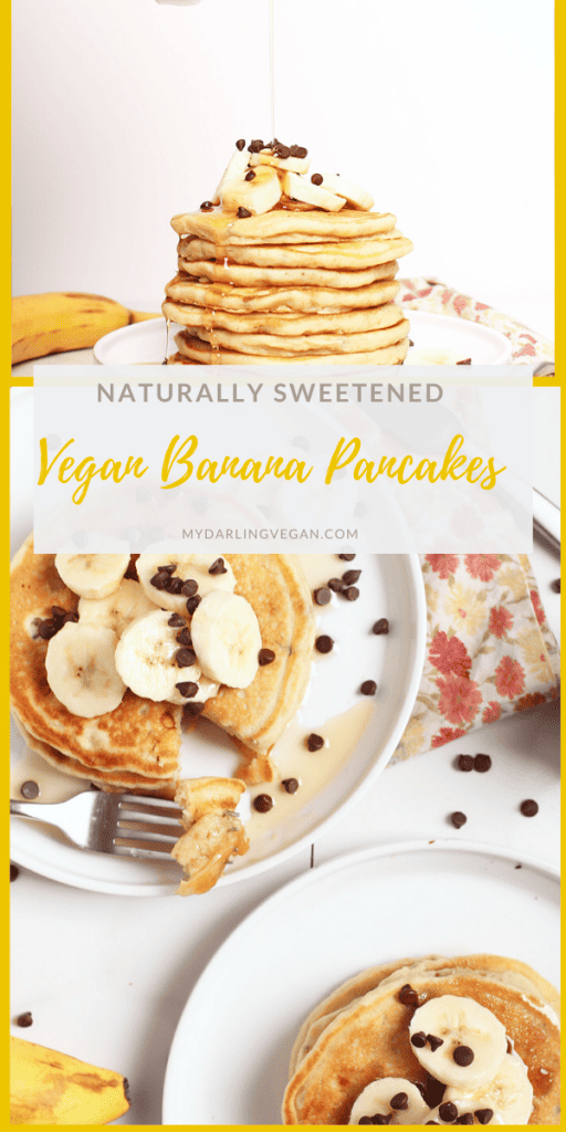 Wake up to these easy Vegan Banana Pancakes. Light, fluffy, and slightly sweetened with maple syrup, this is a breakfast worth getting out of bed for. Ready in 10 minutes.