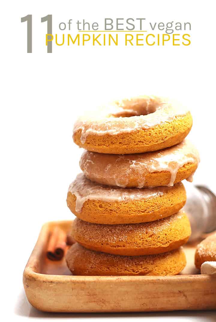 Stack of pumpkin donuts