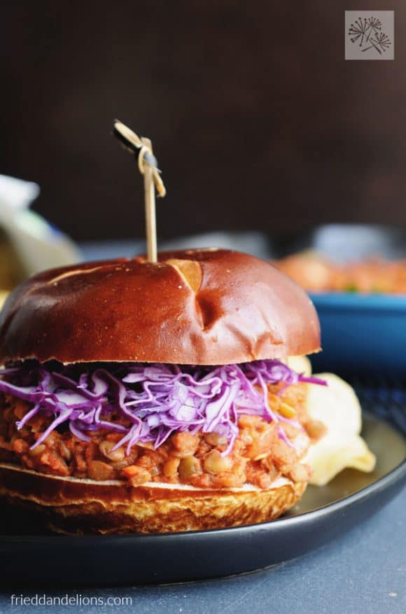 Vegan Sloppy Joes on a plate