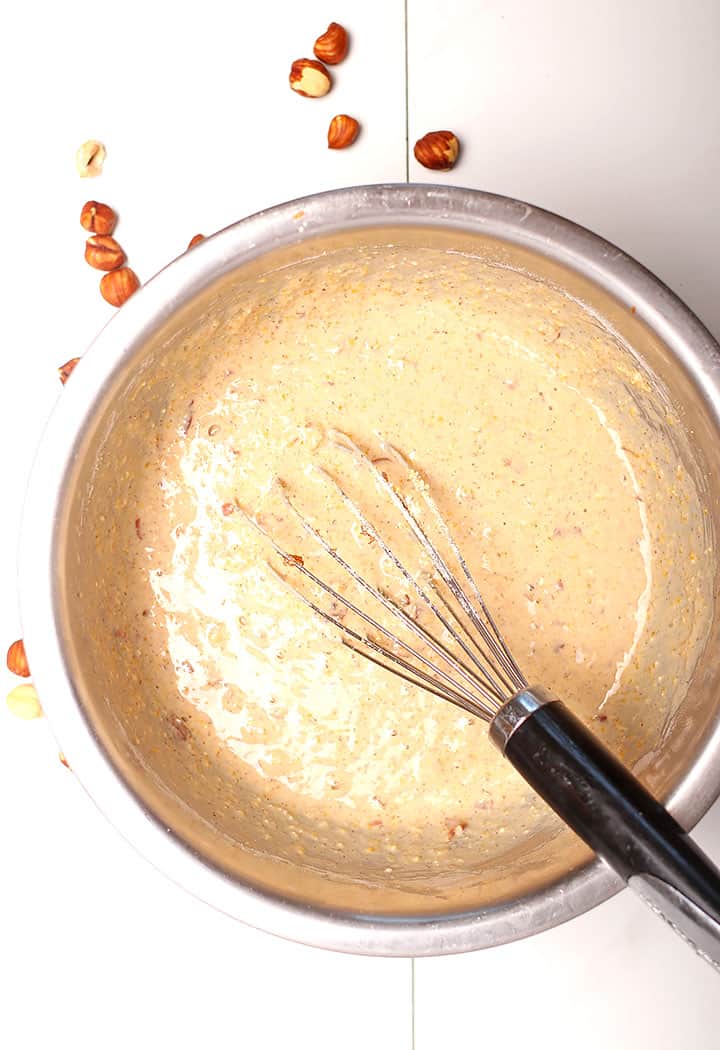 Batter for hazelnut corncakes