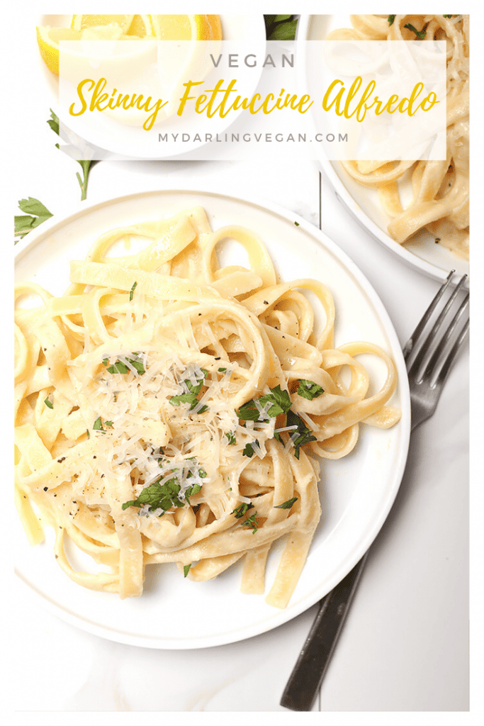 Creamy and decadent, this vegan Fettuccine Alfredo has a secret healthy ingredient that makes it a meal the whole family will love. Made in just 30 minutes for a quick, delicious, and surprisingly veggie-packed dinner. 