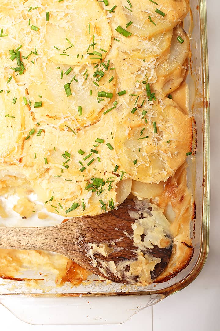 Skinny Vegan Scalloped Potatoes