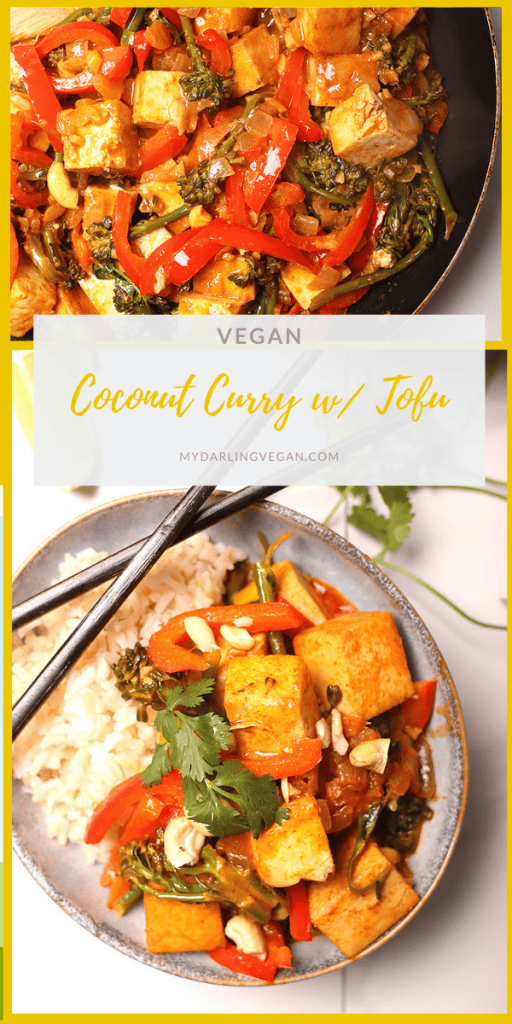 You're going to love this rich and creamy coconut curry with tofu and broccolini. A hearty and delicious Thai curry for the perfect vegan and gluten-free dinner. 