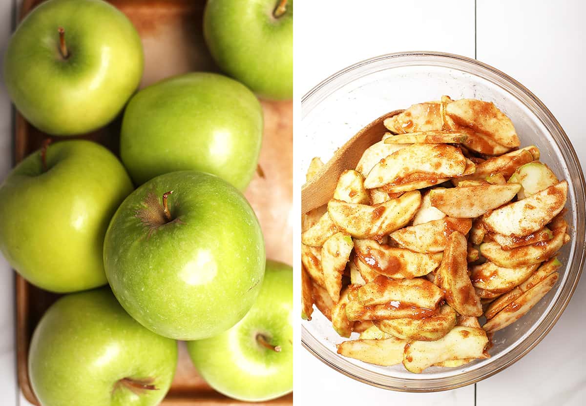 Apple Pie Filling in bowl