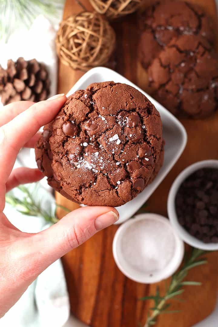 Salted Chocolate Rosemary Cookies