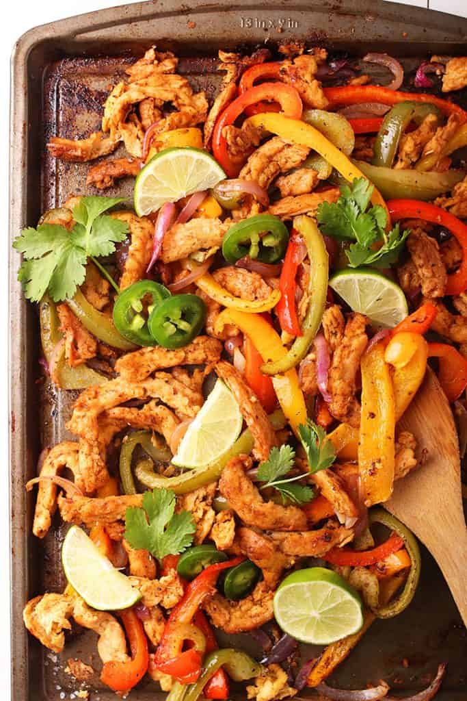 Vegane Fajitas in der Pfanne