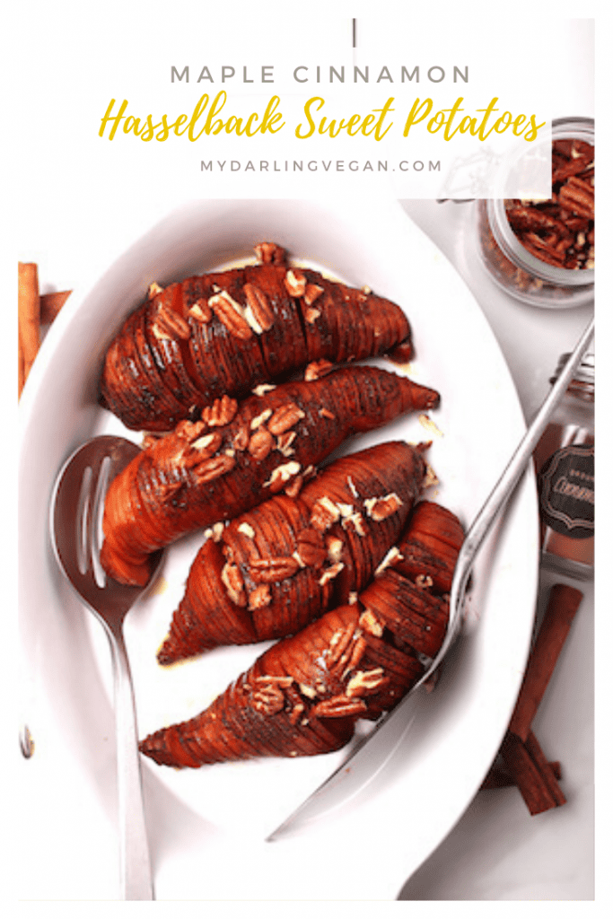 Elevate your holiday table to a new level with these Maple Cinnamon Hasselback Sweet Potatoes. It's a new twist on the classic sweet potato casserole that everyone will love. 