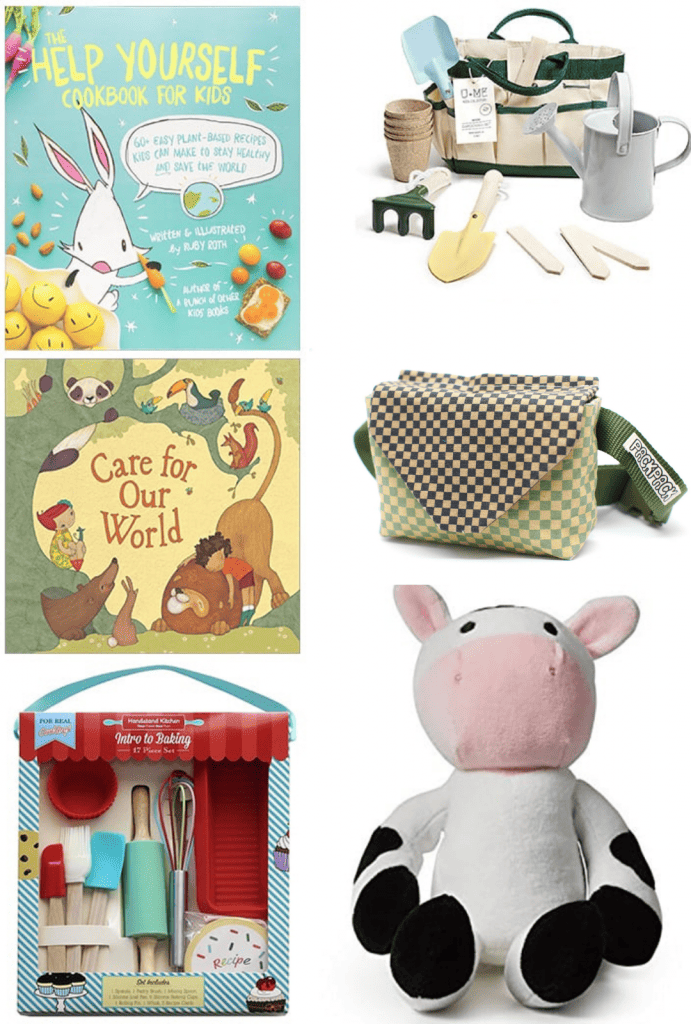 An assortment of vegan gifts for the kids 