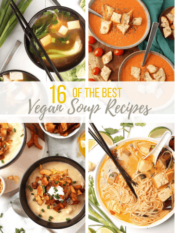 There is nothing quite like a warm and comforting bowl of vegan soup. You are going to LOVE these 16 vegan soup recipes. Taken from around the internet, this is the most delicious and cozy soup recipe roundup ever! Let's get cooking.