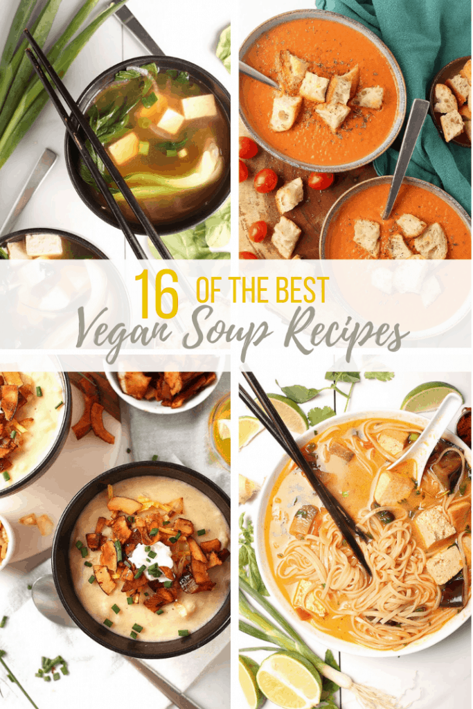 There is nothing quite like a warm and comforting bowl of vegan soup. You are going to LOVE these 16 vegan soup recipes. Taken from around the internet, this is the most delicious and cozy soup recipe roundup ever! Let's get cooking.