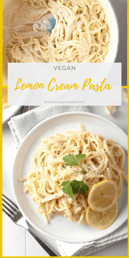 A simple and delicious meal, this Vegan Lemon Pasta with Cashew Cream Sauce can be made in under 30 minutes for the perfect weeknight or special occasion dinner.  Serve it with a caesar salad or artisan bread for an impressive Italian feast. 