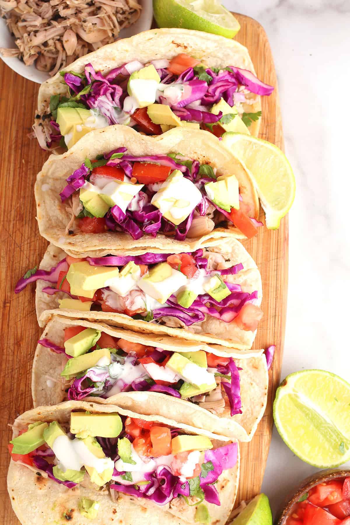 Vegan Fish Tacos on cutting board