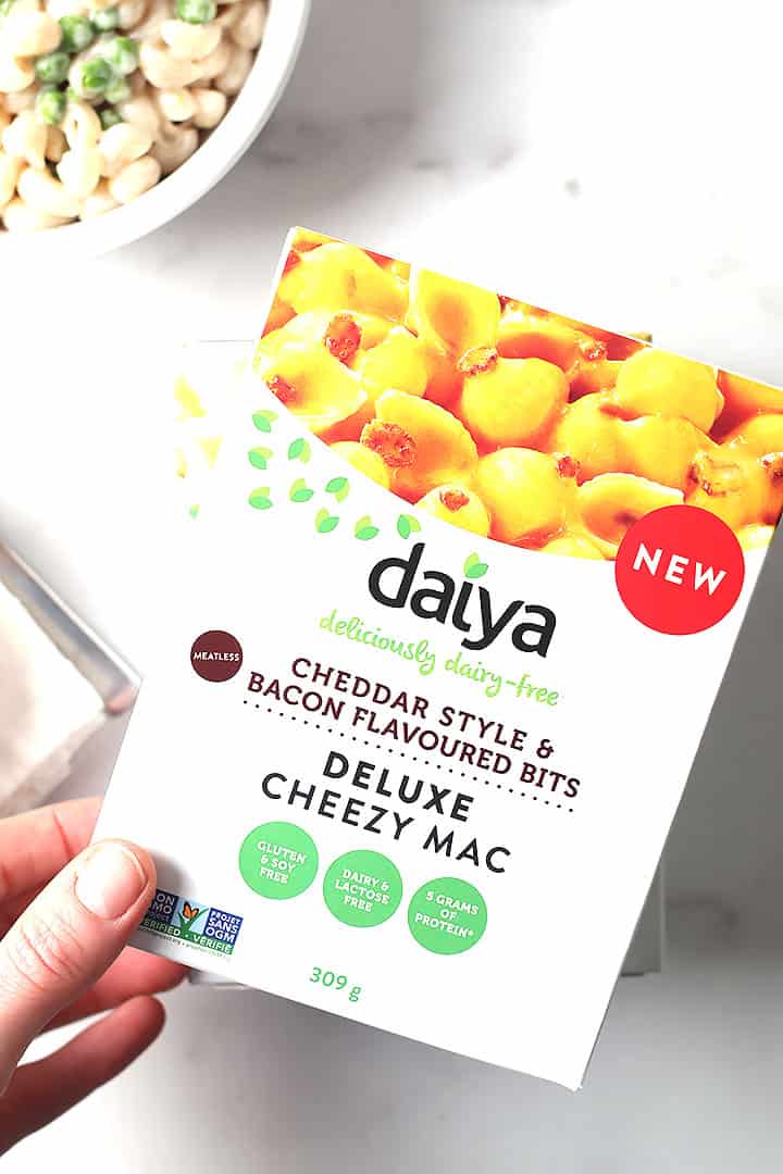 Box of Daiya Deluxe Cheesy Mac