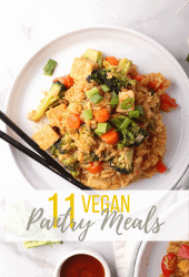 11 Vegan Pantry Meals made from non-perishables and canned goods. For all of life's unexpected moments, it's always good to have wholesome and convenient meals on hand. Hearty dinner meals the whole family will love.