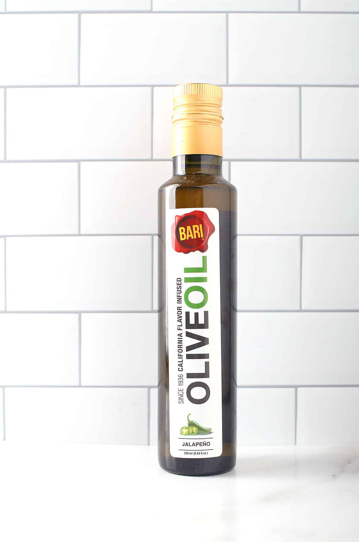 Bottle of Bari Jalapeño Infused Olive Oil