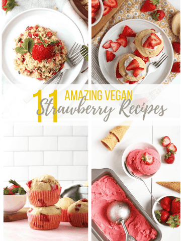Strawberry season is upon us! Let's celebrate with these 9 Refreshing Vegan Strawberry Recipes. Everything from Classic French Toast Breakfast to Strawberry Shortcake Dessert, there is a recipe for everyone. 
