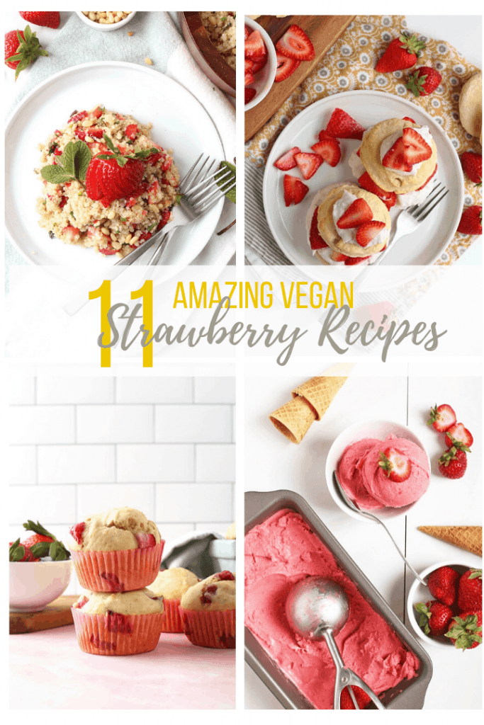Strawberry season is upon us! Let's celebrate with these 9 Refreshing Vegan Strawberry Recipes. Everything from Classic French Toast Breakfast to Strawberry Shortcake Dessert, there is a recipe for everyone. 