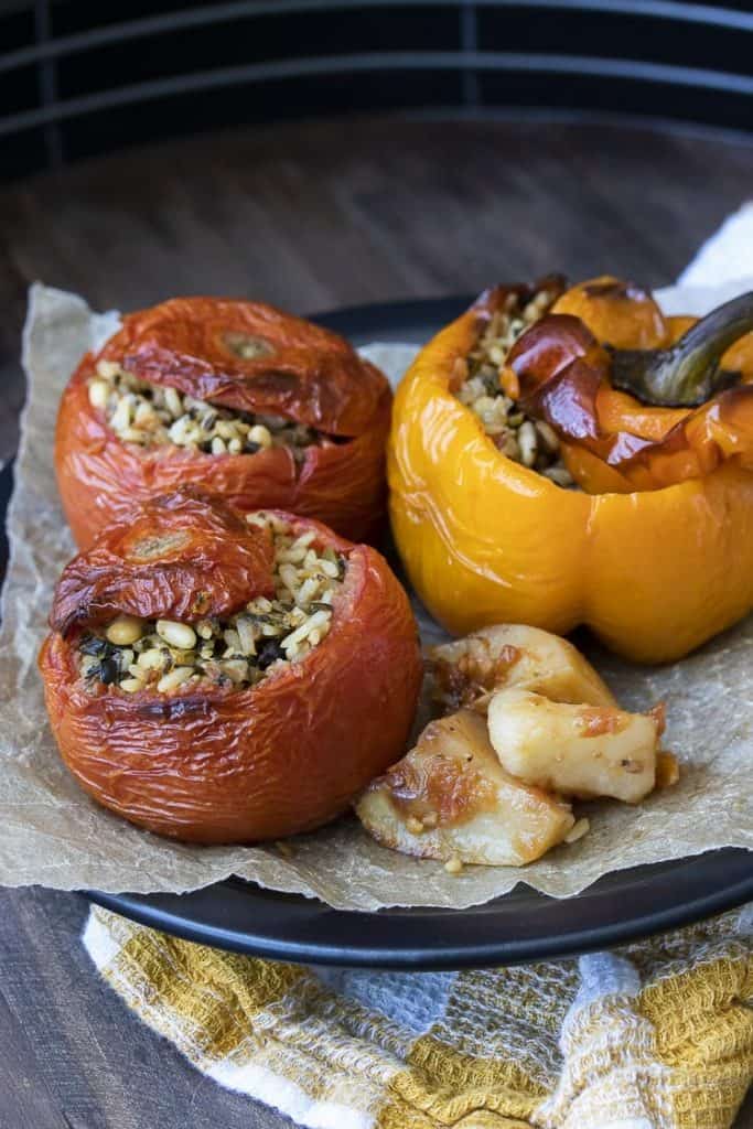 Greek Style Stuffed Tomatoes