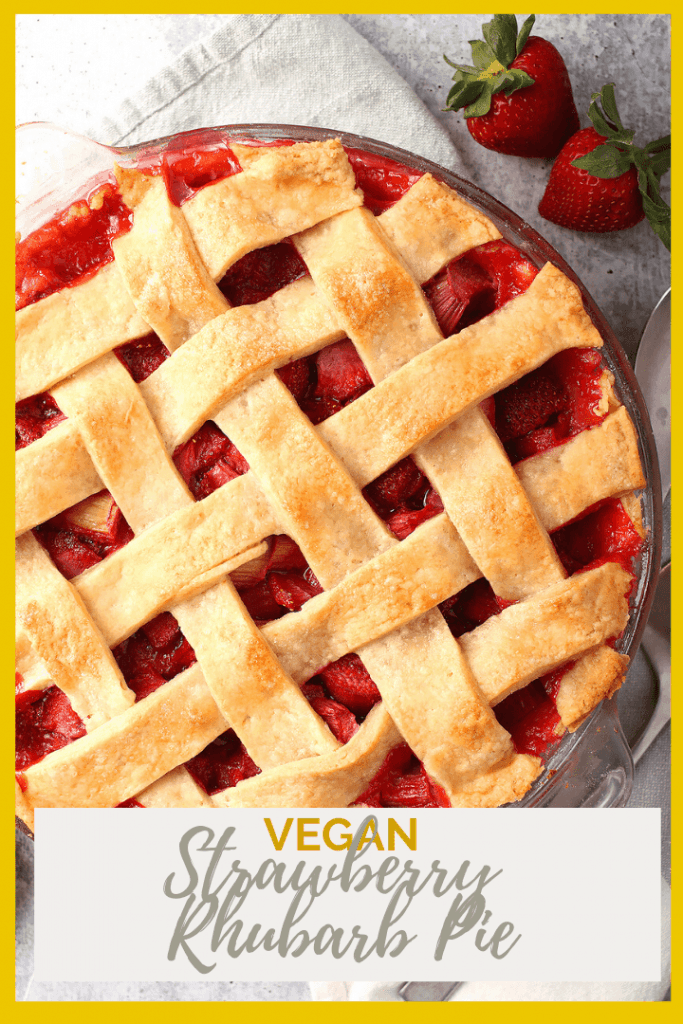 This classic Vegan Strawberry Rhubarb Pie is the perfect summertime dessert. The filling can be made in advance for a quick and easy treat the whole family will love.