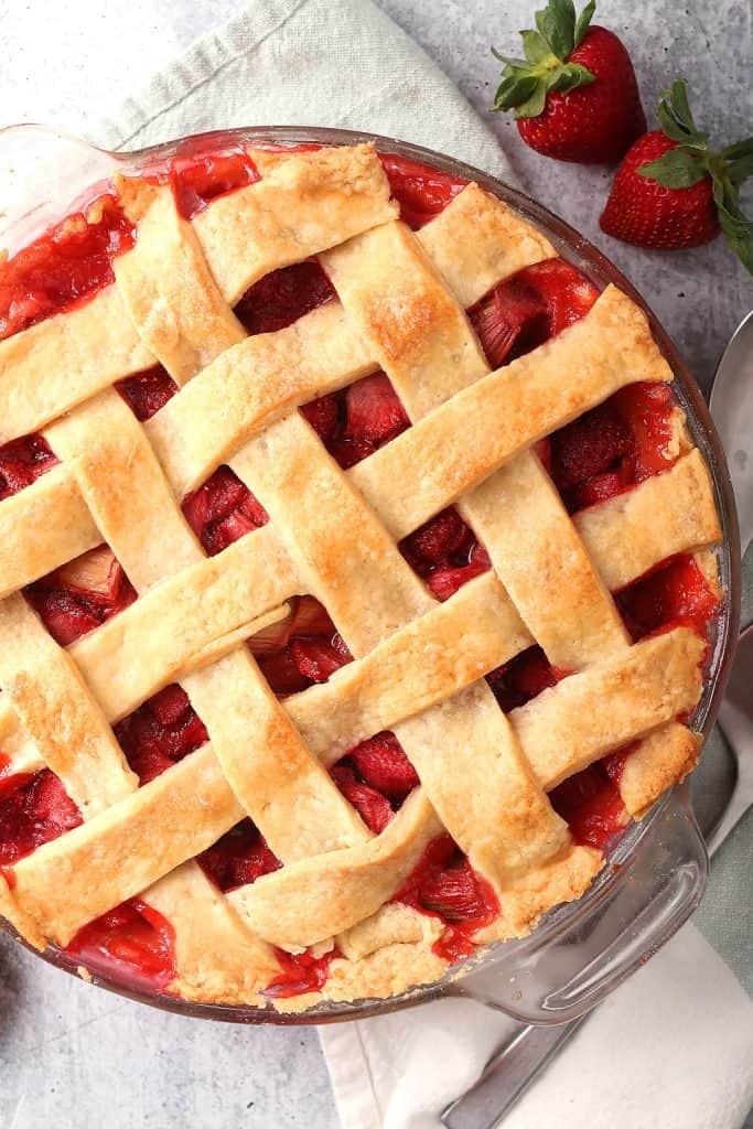 Whole Strawberry Rhubarb Pie