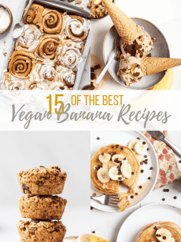 The BEST vegan banana recipes for your ripe bananas! Don't let your bananas go to waste with these delicious recipes. From bread to ice cream to cookies, there is a banana recipe for everyone.