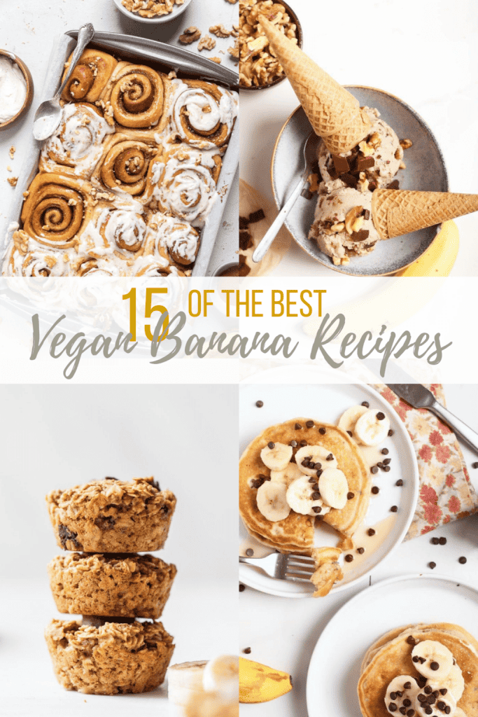 The BEST vegan banana recipes for your ripe bananas! Don't let your bananas go to waste with these delicious recipes. From bread to ice cream to cookies, there is a banana recipe for everyone.