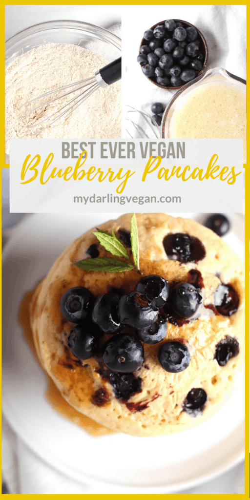 Wake up to these easy Vegan Blueberry Pancakes. Light, fluffy, and slightly sweetened with maple syrup, this is a breakfast worth getting out of bed for. Ready in 10 minutes.