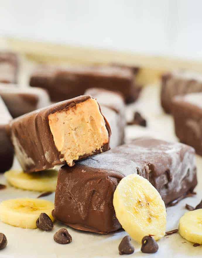 Vegan Banana Peanut Butter Ice Cream Bars