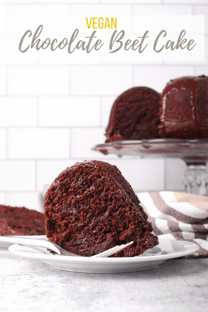 You're going to love this Vegan Chocolate Cake. It's made with beets for an added moisture that is unbeatable! Topped with rich chocolate glaze, this is a chocolate lover's dream.