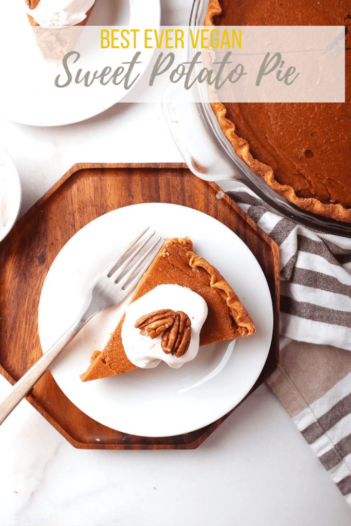 This vegan sweet potato pie is so rich and creamy, no one will believe it’s vegan. The filling can be made in a food processor for a quick and easy fall dessert the whole family will love.