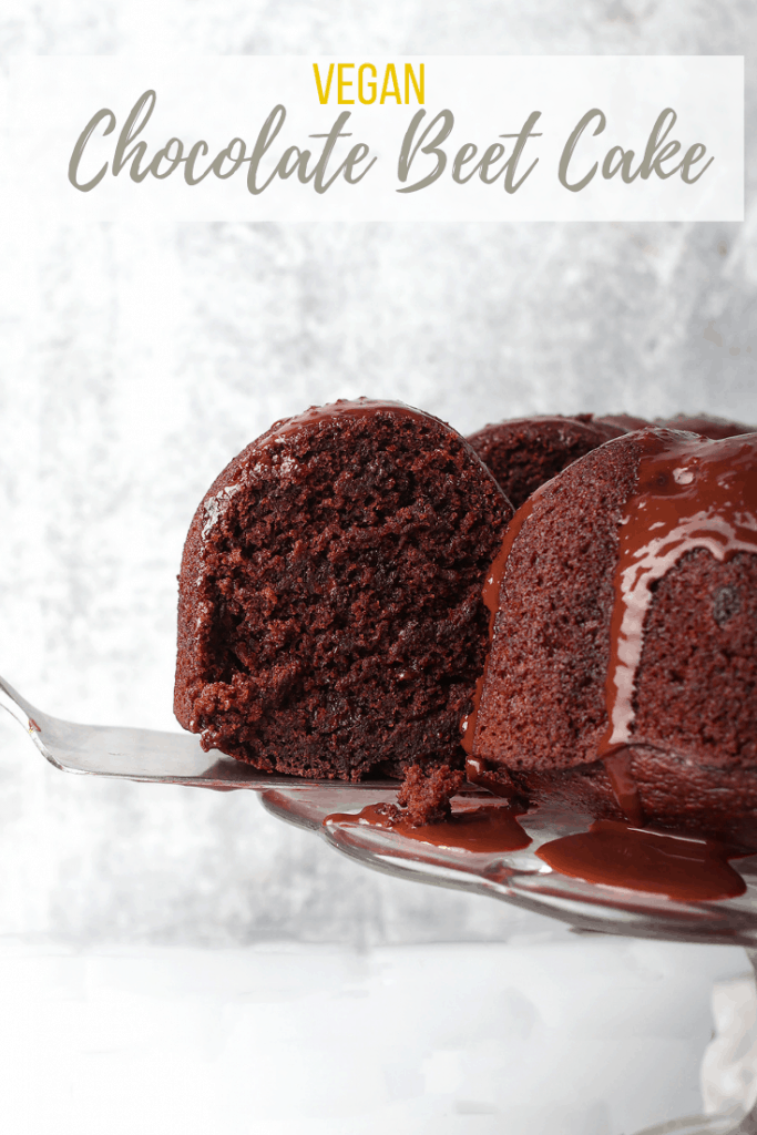 You're going to love this Vegan Chocolate Cake. It's made with beets for an added moisture that is unbeatable! Topped with rich chocolate glaze, this is a chocolate lover's dream.