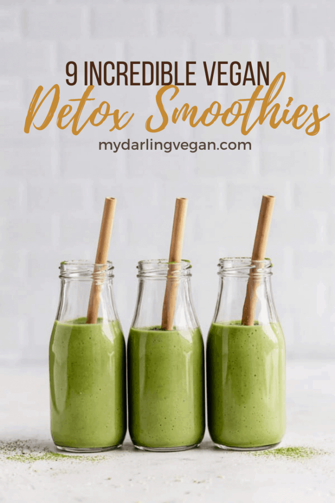 Detox with these 9 incredible vegan detox smoothie recipes. They are filled with nature's best super foods to help you reenergize, rehydrate, and detoxify. These recipes can be made in under 10 minutes for an energizing and wholesome breakfast or midday meal.