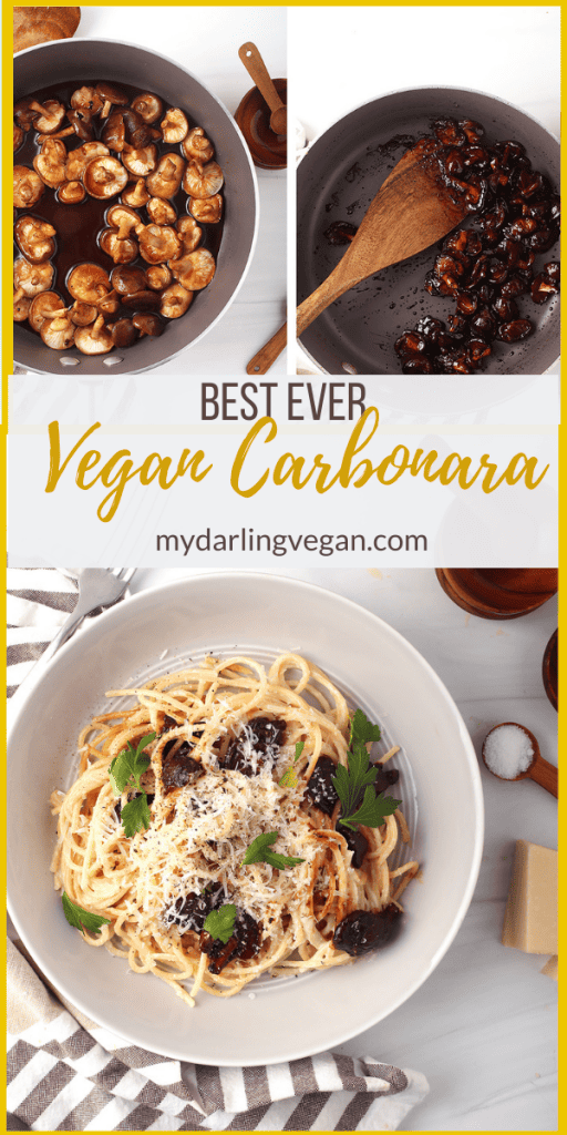 A creamy Italian comfort food classic gets a plant based makeover with cashew cream and shiitake bacon. Try my Vegan Carbonara recipe today for an easy 30-minute weeknight meal.