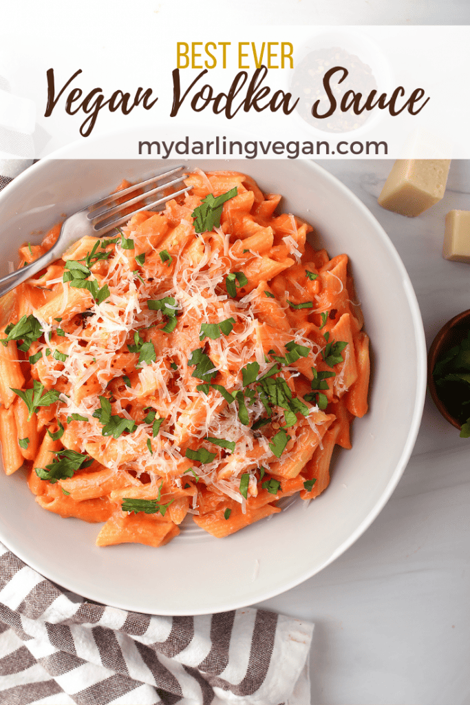 This deliciously creamy Penne Pasta with Vegan Vodka Sauce is so rich and decadent that you'd never guess it was dairy free! Penne noodles are tossed in a mildly spicy tomato cashew cream sauce for a restaurant quality dish made in the comfort of your home.