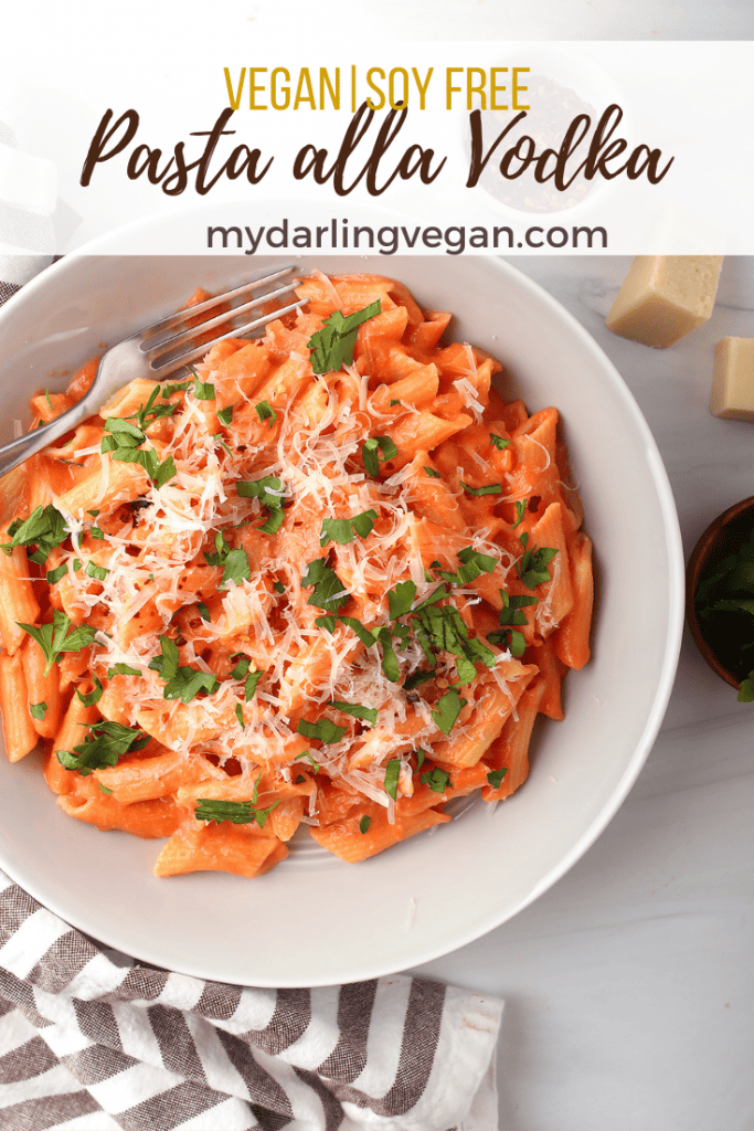 This deliciously creamy Penne Pasta with Vegan Vodka Sauce is so rich and decadent that you'd never guess it was dairy free! Penne noodles are tossed in a mildly spicy tomato cashew cream sauce for a restaurant quality dish made in the comfort of your home.