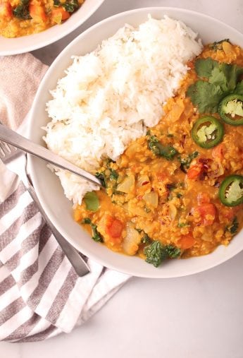 Easy Red Lentil Dahl (Vegan & GF)