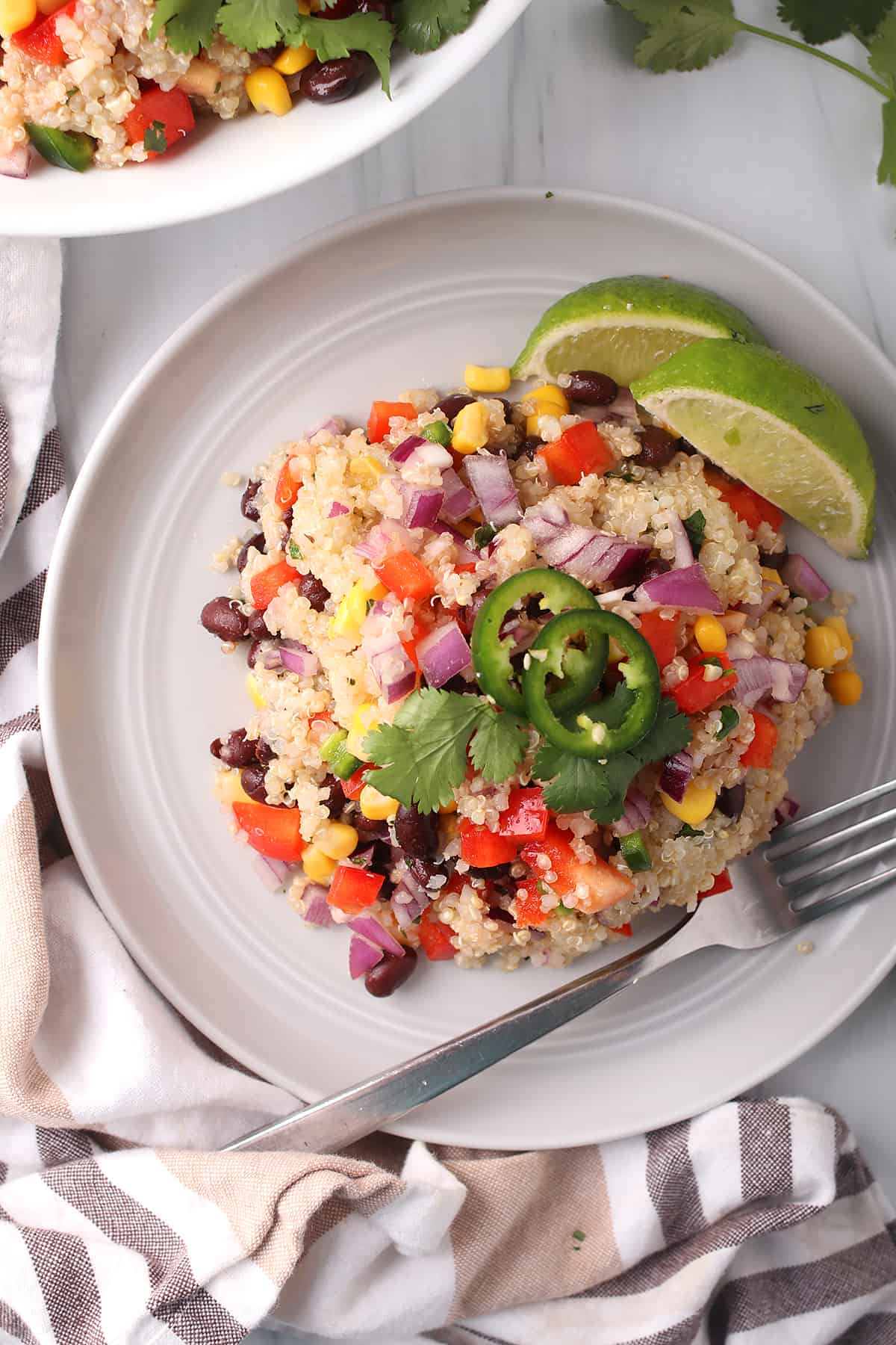 Southwest Quinoa Salad with Cilantro Lime Dressing My Darling Vegan