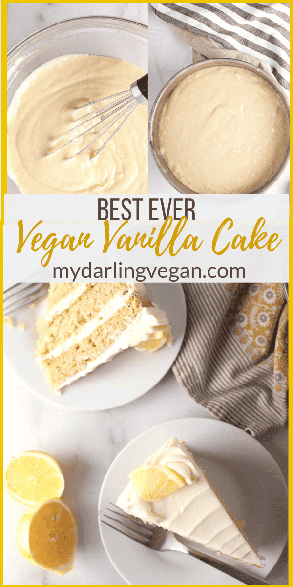 Vegan Vanilla Cake w/ Vanilla Buttercream - My Darling Vegan
