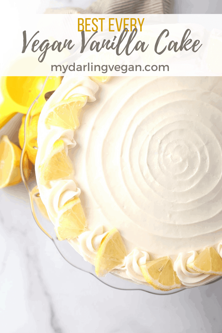 Vegan Vanilla Cake w/ Vanilla Buttercream - My Darling Vegan