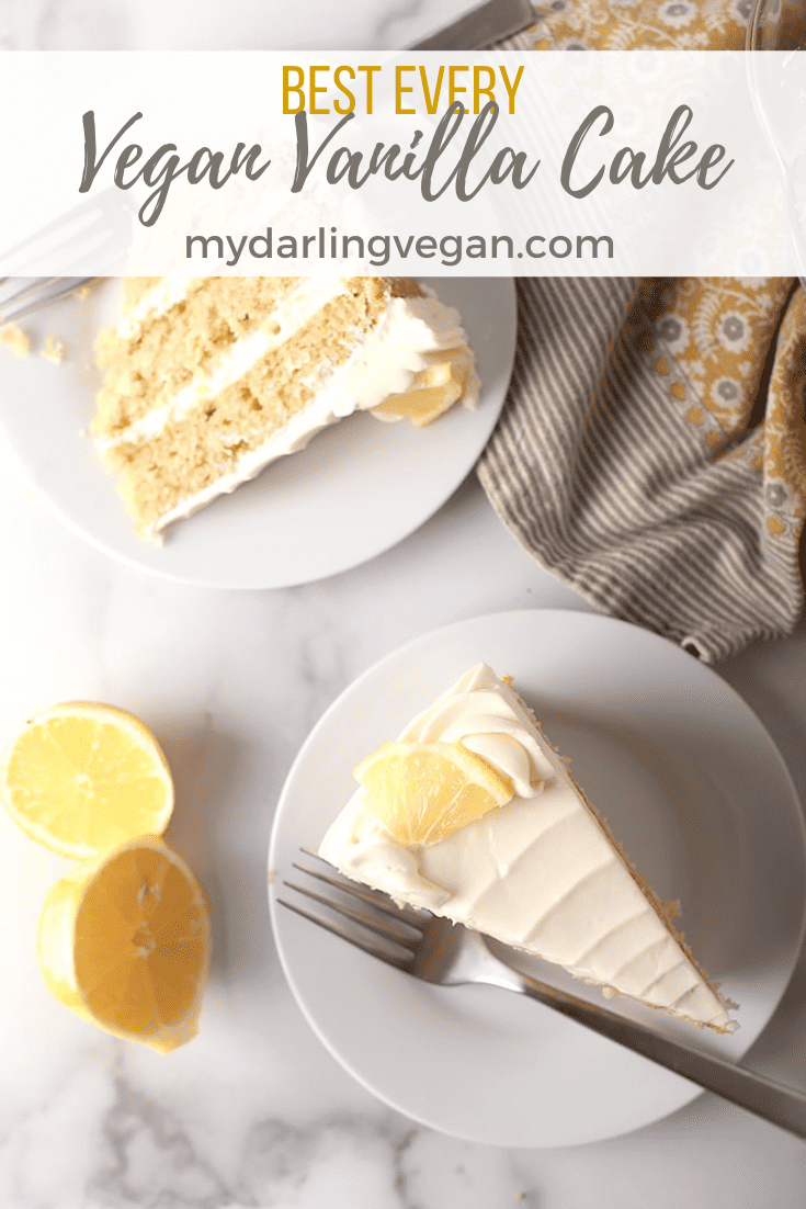 Vegan Vanilla Cake w/ Vanilla Buttercream - My Darling Vegan