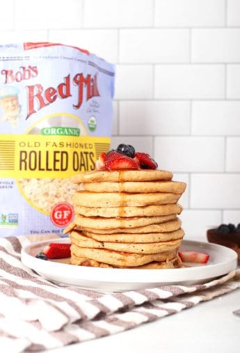 Vegan Oatmeal Pancakes (GF)