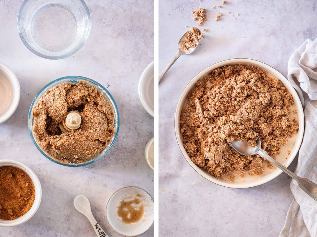 healthy pie crust in a pie pan