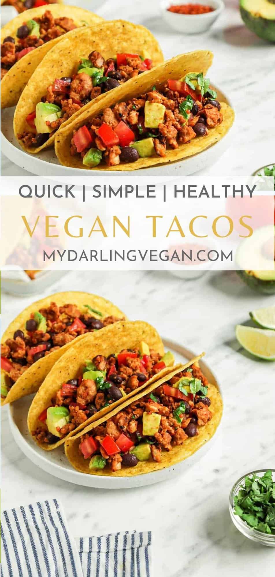 15-Minute Classic Vegan Tacos | My Darling Vegan