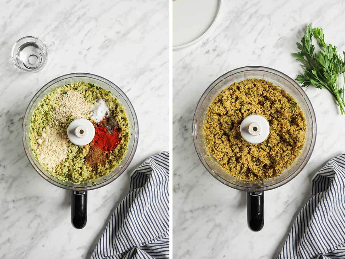 food processor with seasonings