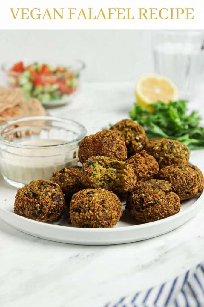 falafel balls on white plate