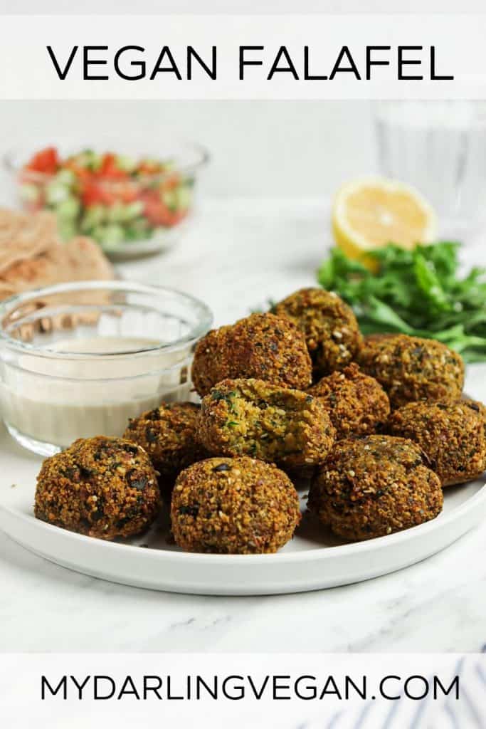 falafel on white plate