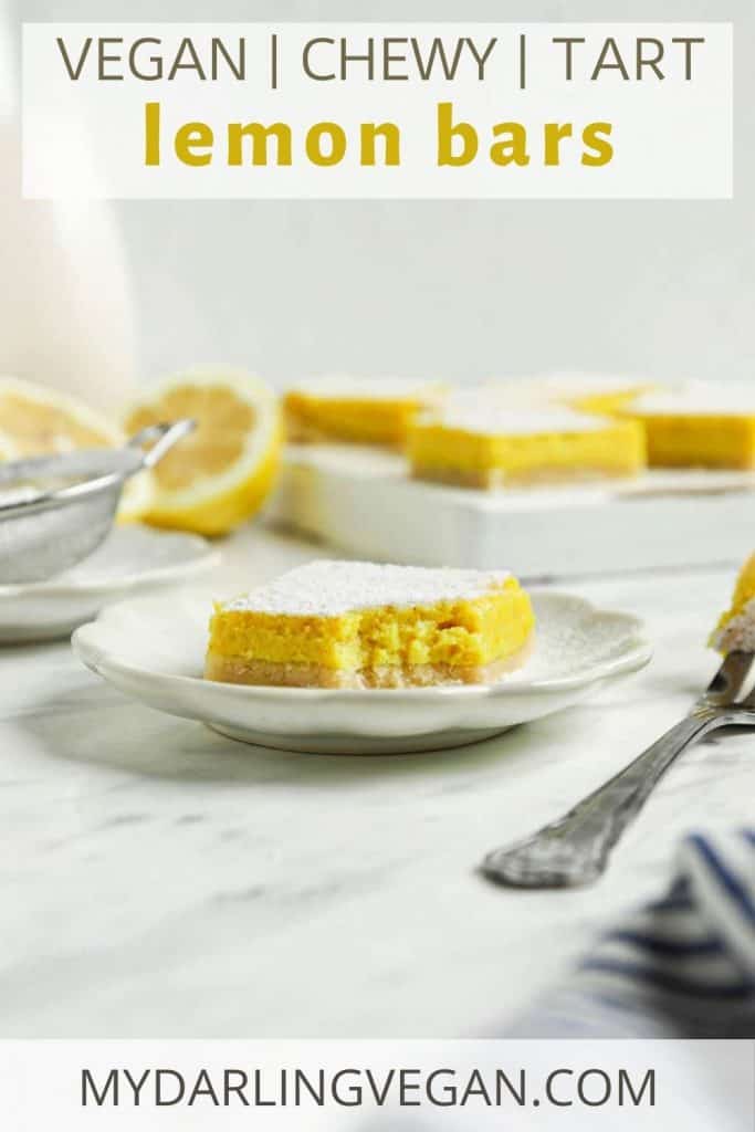 one lemon bar on plate