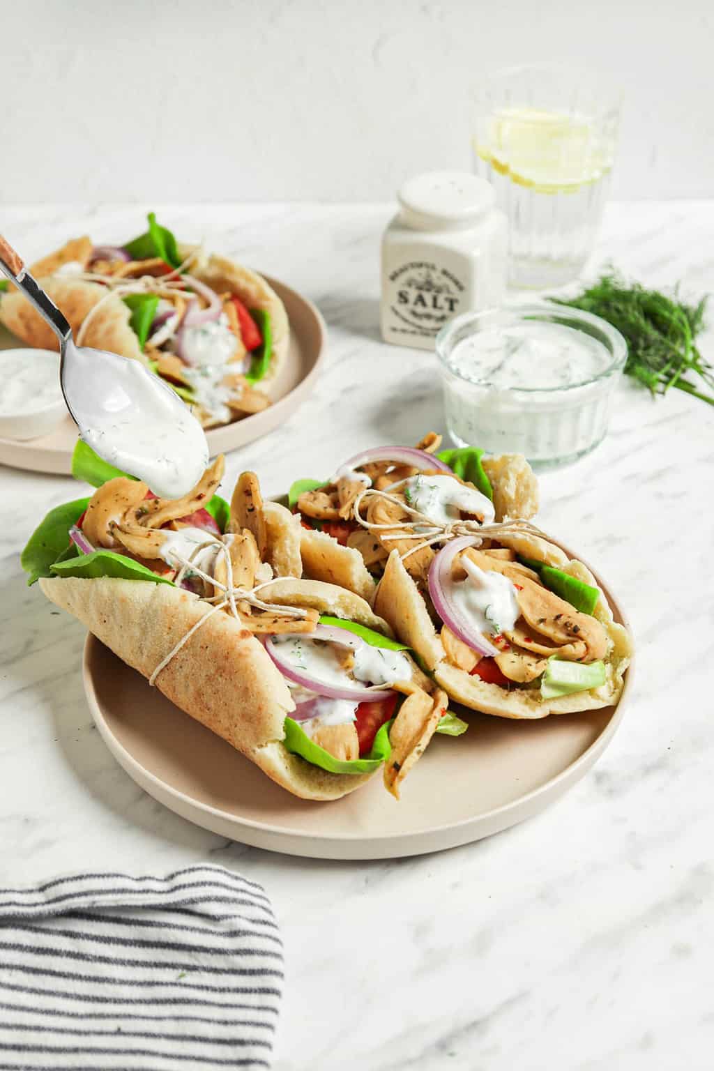 Best Ever Vegan Gyros With Tzatziki Sauce My Darling Vegan