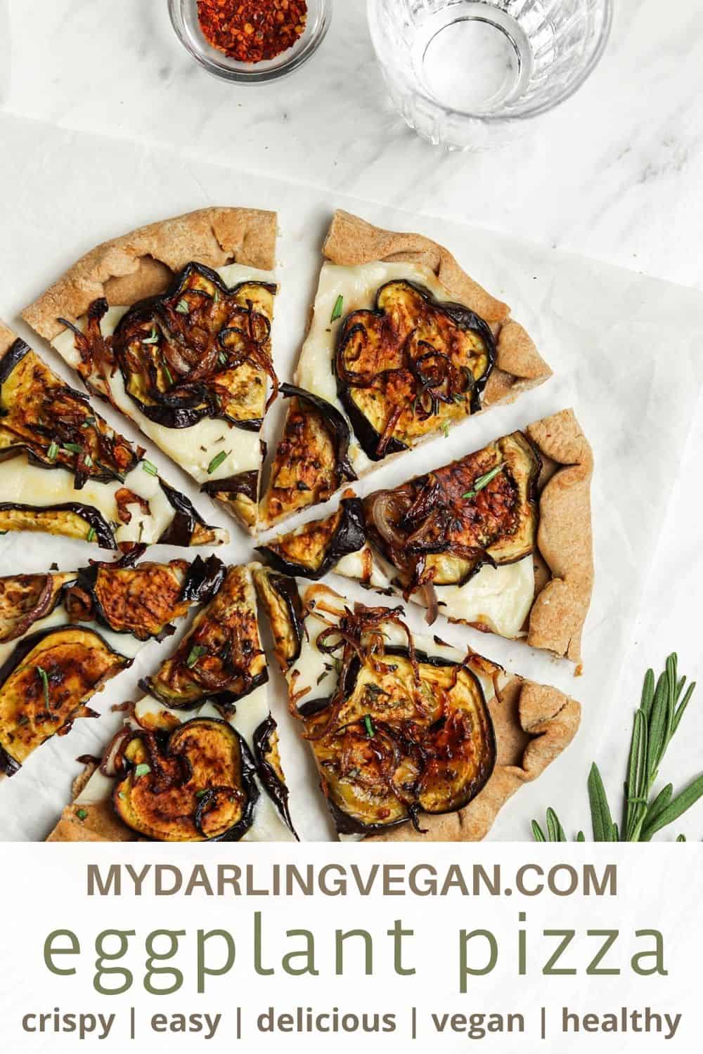 Eggplant and Caramelized Onion Pizza | My Darling Vegan