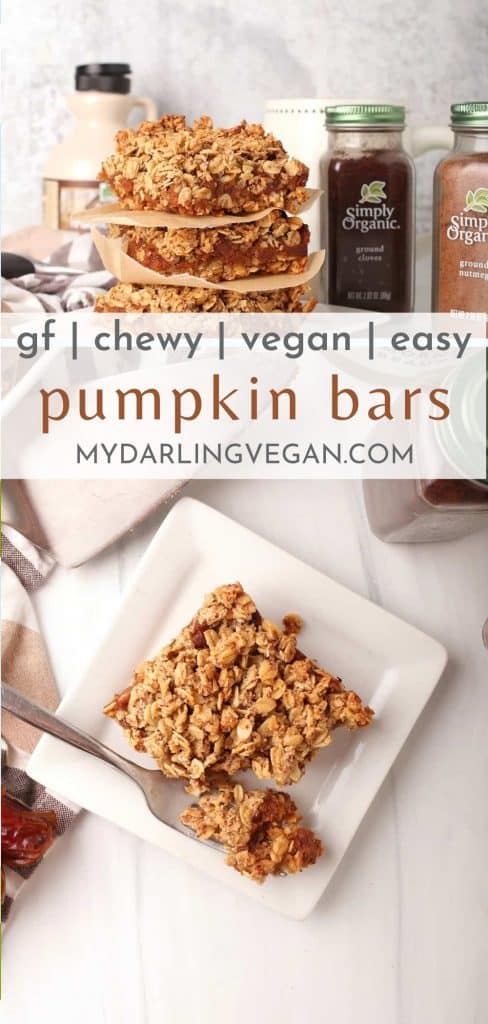 Pinterest graphic for pumpkin bars